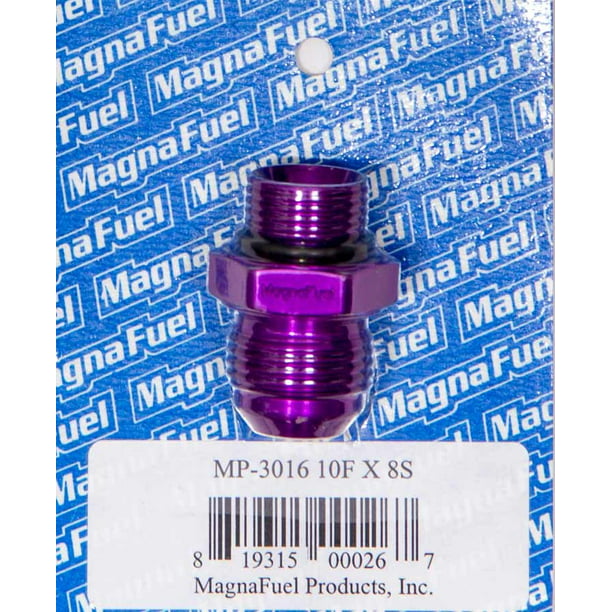 Magnafuel MP-3016-BLK Straight Adapter 10AN Male To 8AN Male O-Ring Black
